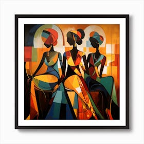 Three African Women 9 Art Print