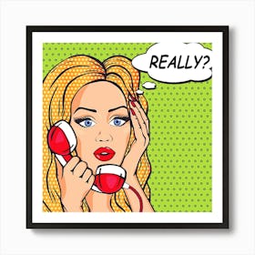 Pop Art Gossip Blonde Girl Poster