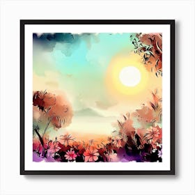 Watercolor Painting Art Print