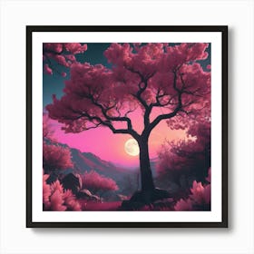 Pink Cherry Blossoms Art Print