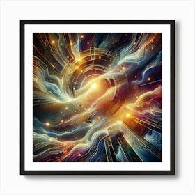 Radiant Mysterious Marble Light: Multicolor marble 2 Art Print