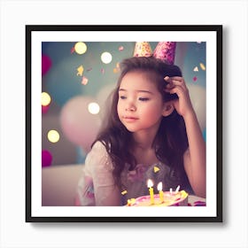 Dreamy birthday girl Art Print