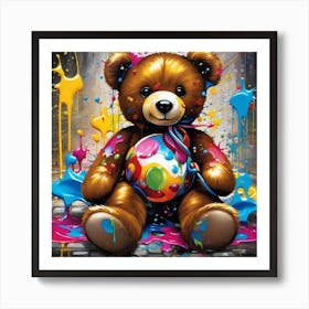 Teddy Bear Painting 1 Art Print