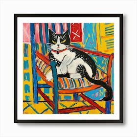 Cat In A Chair Art Print