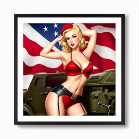 Pin Up Girl Art Print