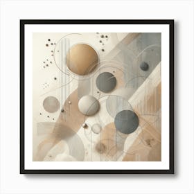 Neutral Abstract Painting Art Print