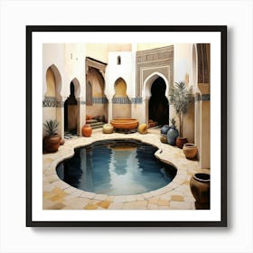 Moroccan Pool Art Print