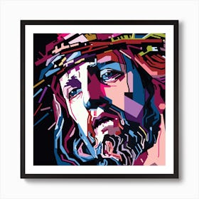 Jesus Christ Style WPAP Art Print