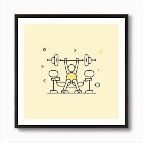 Man Lifting A Barbell 2 Art Print