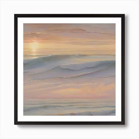 Sunset Over The Ocean 1 Art Print