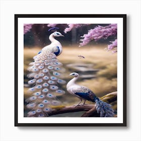 Peacocks Art Print