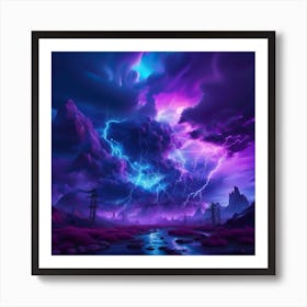 Lightning In The Sky 1 Art Print