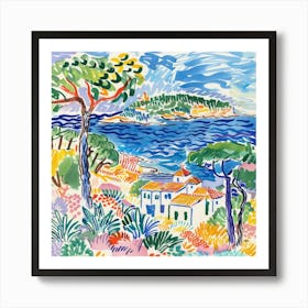 Coastal Vista Matisse Style 4 Art Print