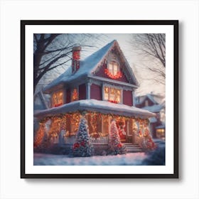 Christmas House 90 Art Print