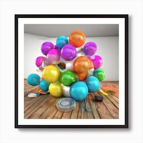 Colorful Spheres Art Print