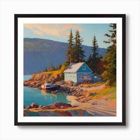House On The Shore Art Print