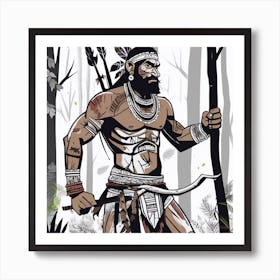 A tribal man Art Print