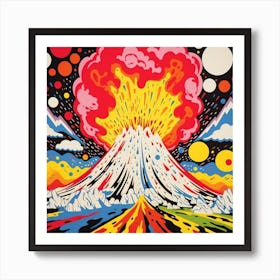 Erupting Volcano Art Print