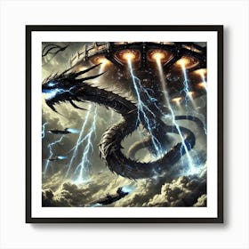 Thunder Serpent Command Vessel Weather Manipulation Amplifier Art Print