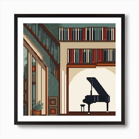 Piano In The Living Room Art Print