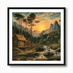 Cabin In The Woods 2 Art Print