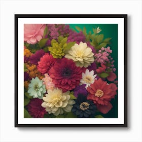 Bouquet Of Flowers Art Print