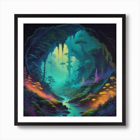 Mystic Grotto 1 Art Print