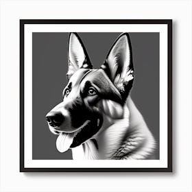 German Shepherd Dog Portrait Art Print