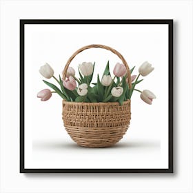 Tulips In A Basket 8 Art Print