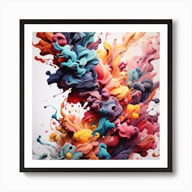 Colorful Splashes 1 Art Print