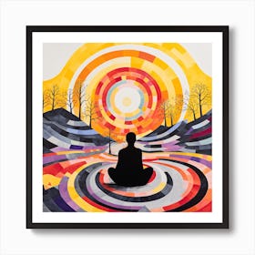 Meditating Man Art Print