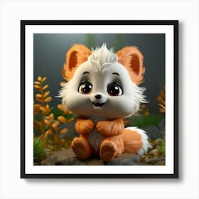 Cute Fox 135 Art Print