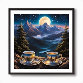 Two Cups Of Tea Art Print