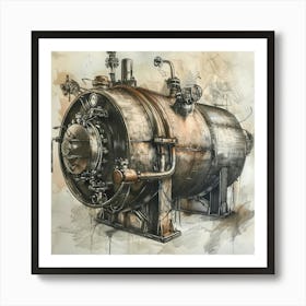 Steam Engine Art Print