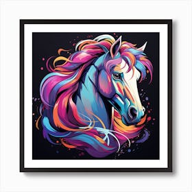 Colorful Horse Art Print