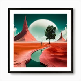 Desert Landscape - Desert Stock Videos & Royalty-Free Footage 6 Art Print