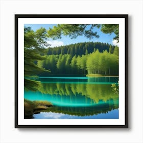 Lake In The Forest 7 Art Print