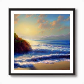 Sunset On The Beach Art Print