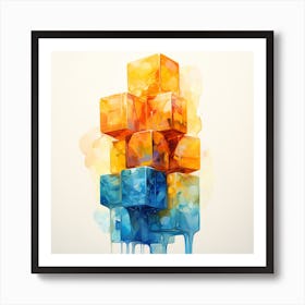 Ice Cubes Art Print