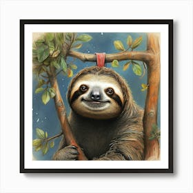 Sloth 51 Art Print