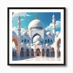 White Mosque 1 Art Print