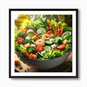 Salad In A Bowl 3 Art Print