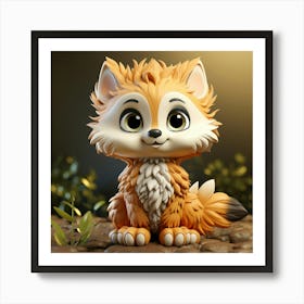 Fox Figurine 1 Art Print