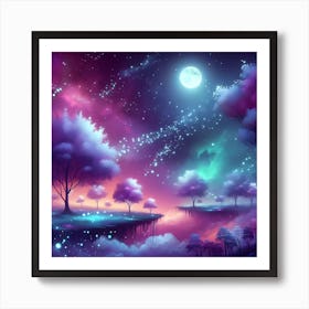 Night Sky Wallpaper Art Print