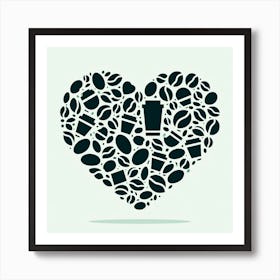 Coffee Heart Art Print