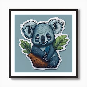 Koala Sticker 4 Art Print