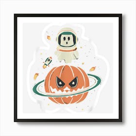 Funny Halloween Costume Space Galaxy Boo Planet Party Art Print