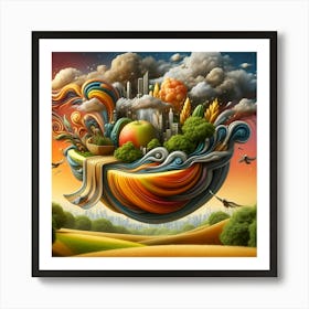 City In The Sky Art Print