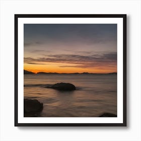 Sunset At The Beach Art Print