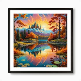 Autumn Castle Art Print